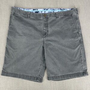 Tommy Bahama Shorts Mens 44 Boracay Chino Gray 10” Inseam Stretch Tencel Cotton